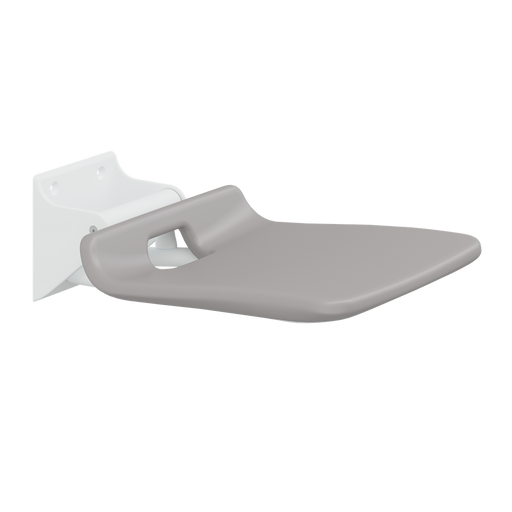 Pressalit VALUE IV Folding Shower Seat, Fixed Height, White Frame/Anthracite Seat (R1620000112)