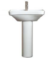 AKW ergonomic concave wash basin full pedestal 23115-FP alternative view