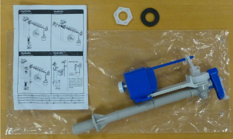 AKW flush valve and spatula handle kit 23165 component detail