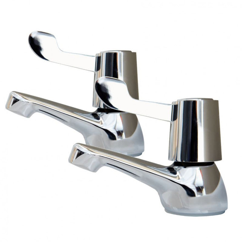AKW Lever Wash Basin Taps (Pair) (23196CH)
