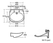 AKW Salonex hairdresser basin 23564 additional view