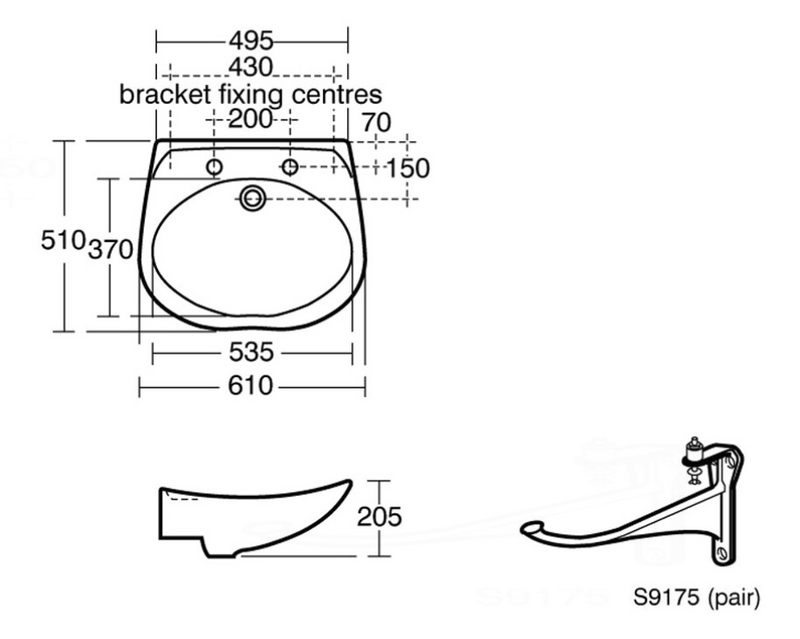 AKW Salonex hairdresser basin 23564 additional view