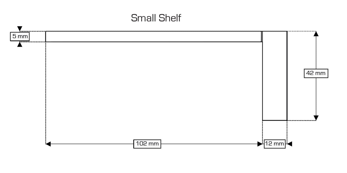 AKW Onyx Small Bathroom Shelf (23681)