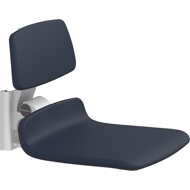 Pressalit PLUS Replacement Shower Seat 450 incl. Backrest, Manually Height Adjustable, Dark Blue (R7124108)