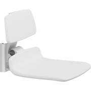Pressalit PLUS Replacement Shower Seat 450 incl. Backrest, Manually Height Adjustable, White (R7124000)