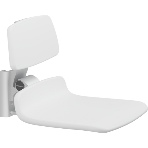 Pressalit PLUS Replacement Shower Seat 450 incl. Backrest, Manually Height Adjustable, White (R7124000)