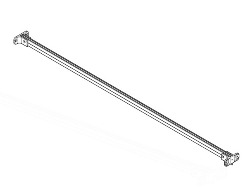 AKW White Straight Shower Curtain Rail 2135mm (24049)