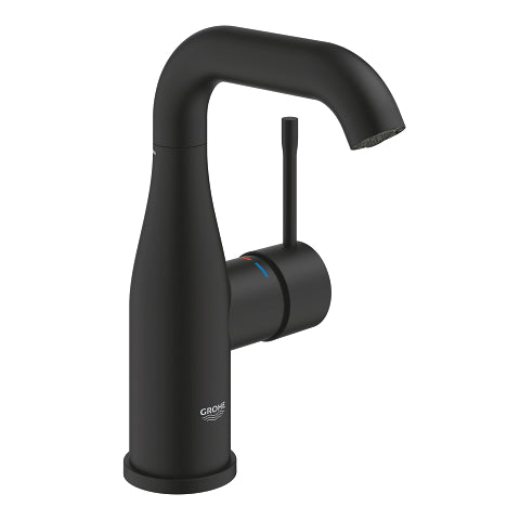 Grohe Essence basin mixer M-Size smooth body 24176KF1 in Phantom Black