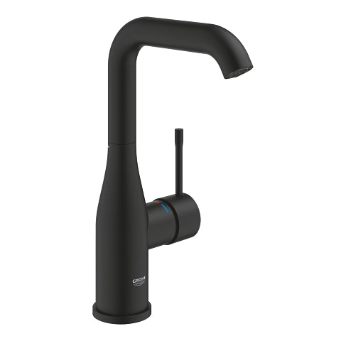 Grohe Essence basin mixer L-Size smooth body 24177KF1 in Phantom Black