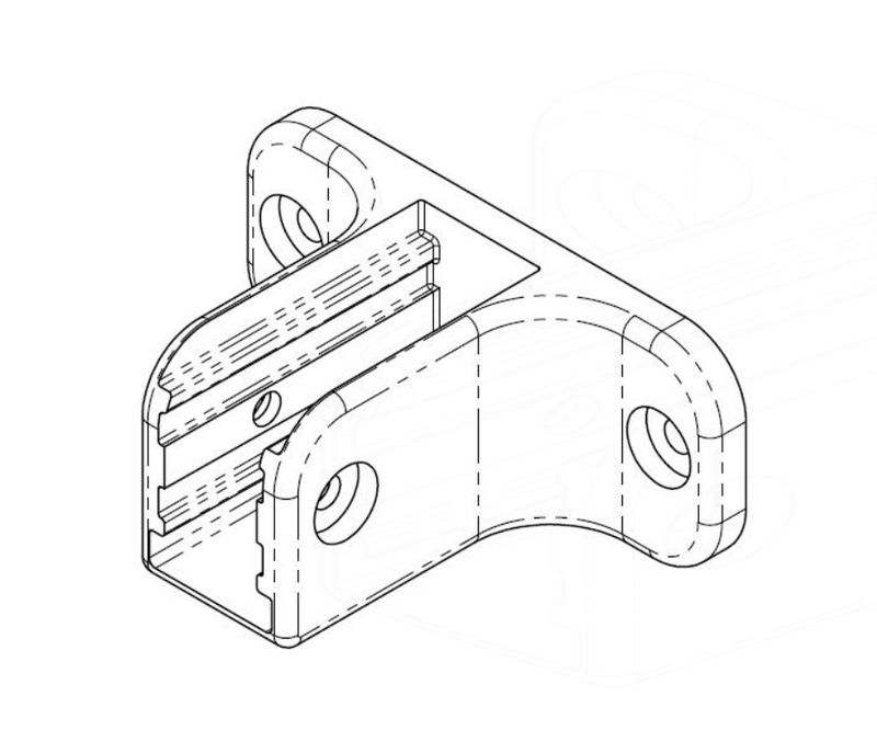 AKW Spare Curtain Rail Wall Bracket – White (24213)