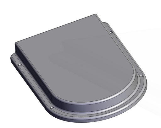 AKW toilet plinth 50mm high GRP (25075) fitted beneath a close coupled pan