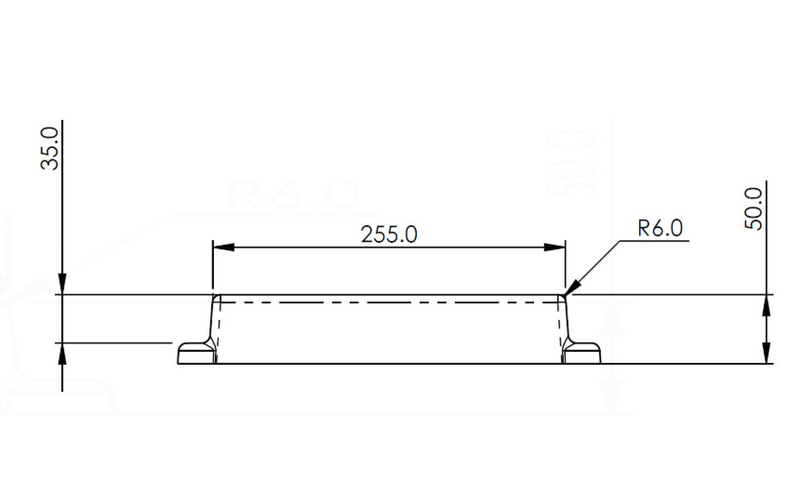 AKW 50mm GRP toilet plinth 25075 detail view