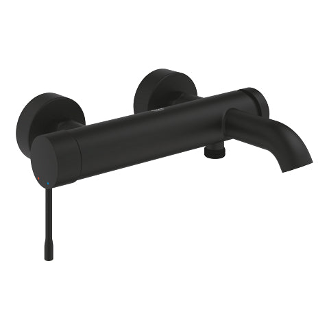 Grohe Essence exposed bath shower mixer 25250KF1 in Phantom Black