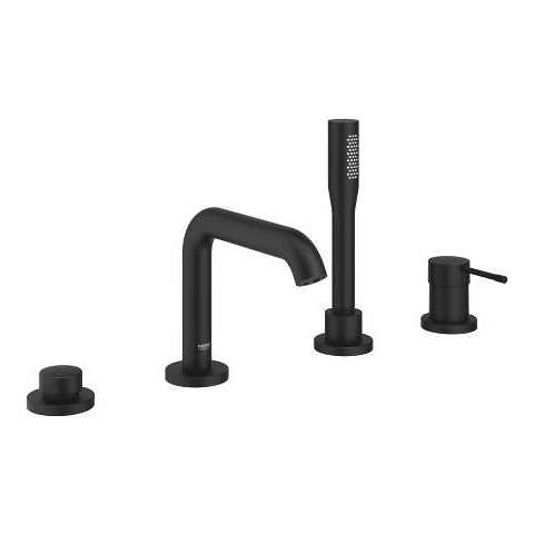 Grohe Essence 4-hole bath shower mixer combination 25251KF1 in Phantom Black