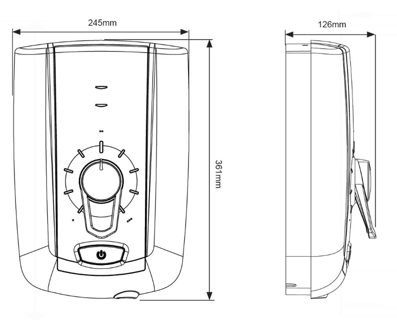 Triton Omnicare Design 8.5kW Thermostatic Electric Shower with Extended Kit (25327)
