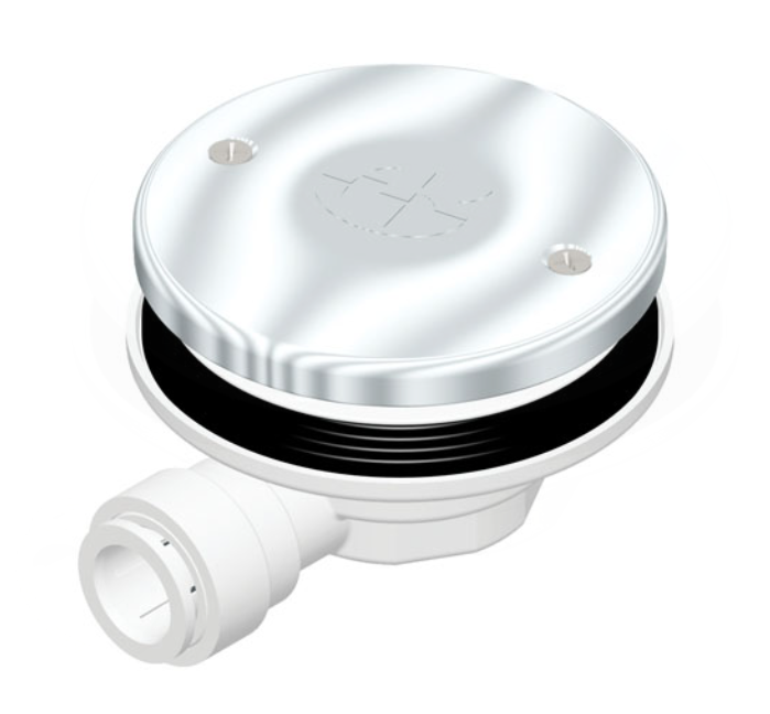 AKW PW90 90mm pumped waste with 22mm push-fit outlet (25406)