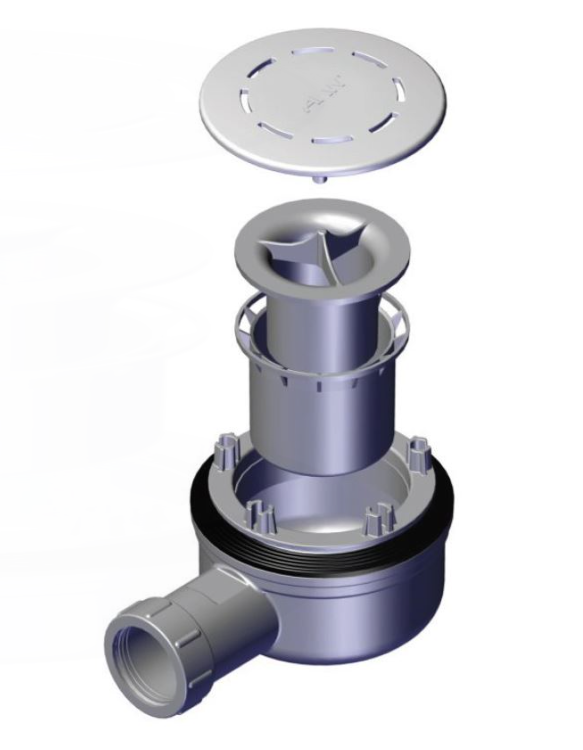 AKW GW90 Metal Topped 90mm Dia Waste (25434)