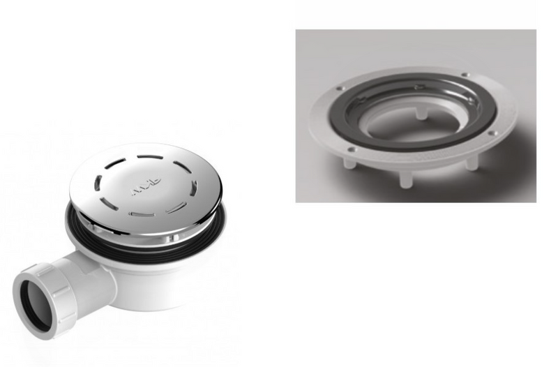AKW GW90 metal topped 90mm waste with 90mm adaptor bundle (25439)