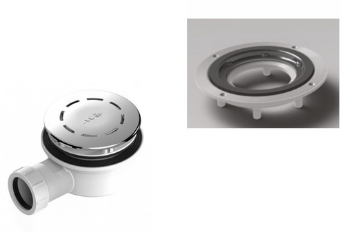 AKW GW90 metal topped 90mm waste with 90mm adaptor bundle (25439)