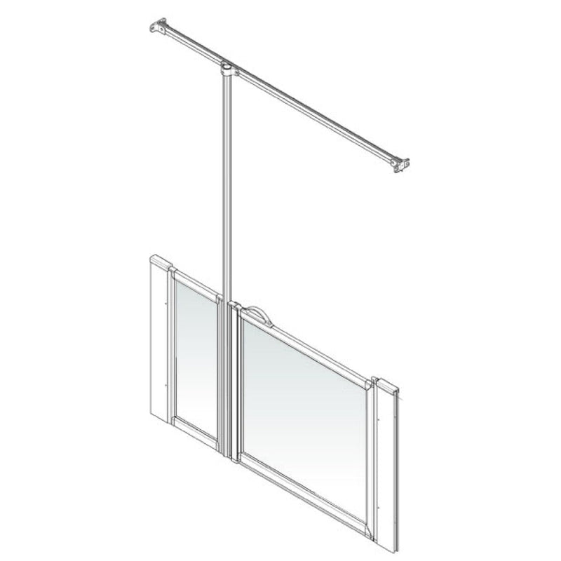 AKW Option J Shower Screens Suitable For Wet Floors & Shower Trays (All Sizes)