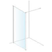 AKW Level Best Option GA chrome glass shower screen technical drawing