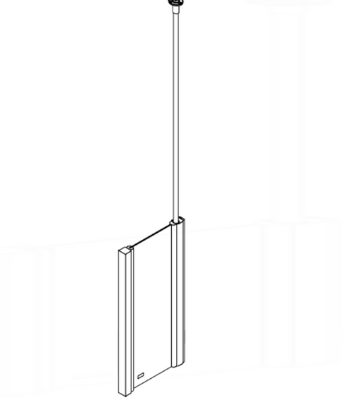 AKW Larenco 400mm glass infill panel drawing
