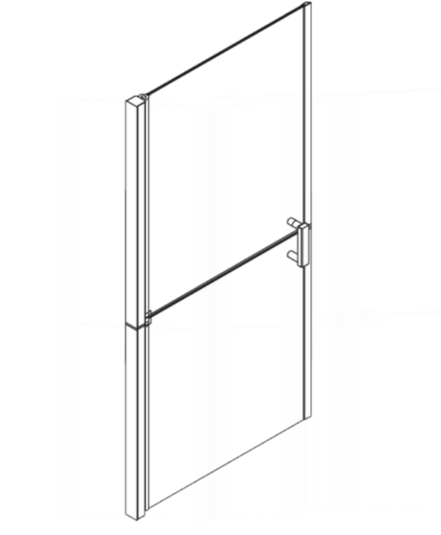 AKW Larenco Duo alcove glass shower door 800mm installation with towel rail
