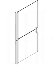 AKW Larenco Duo alcove glass shower door 900mm installation with towel rail