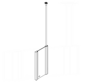 AKW Larenco Duo corner entry glass shower enclosure 1200 x 1200mm with double Duo doors and fixed inline panels