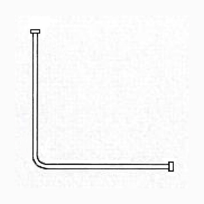 AKW L Shaped Curtain Rail White