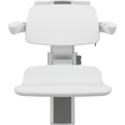 Pressalit PLUS Shower Seat 450 incl. Backrest & Armrests, Manually Height & Sideways Adjustable, White (R7464000)