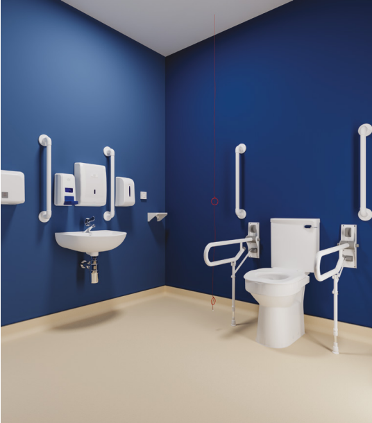 AKW Close Coupled Peninsular Doc M Pack Fluted Blue (28317FBU)