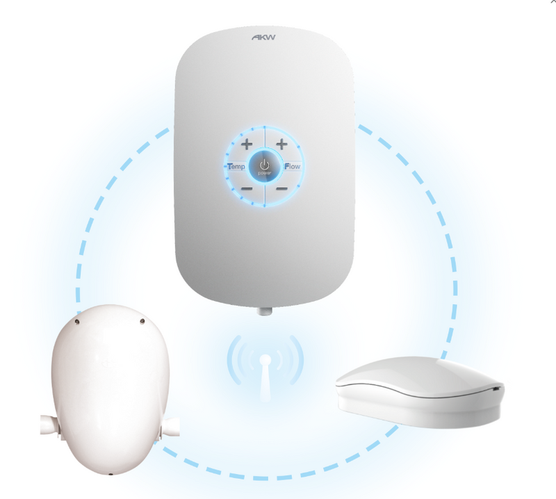 AKW SmartCare Plus White 9.5kW Wireless with M11 Pump - No Waste (29042WH)