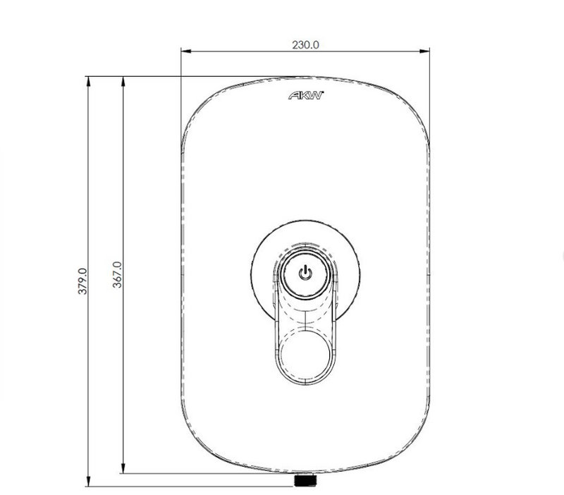 AKW SmartCare Lever White 8.5kW Electric Shower with Silver & White Kit (29090WH)