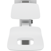 Pressalit PLUS Shower Seat 450 with Aperture incl. Backrest, Manually Height & Sideways Adjustable, White (R7455000)