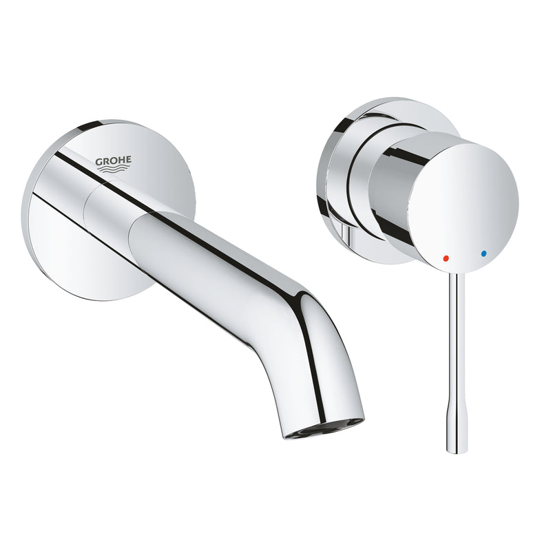 Grohe Essence Wall-Mounted 2-Hole Basin Mixer M-Size 29192001 in StarLight Chrome