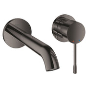 Grohe Essence Wall-Mounted 2-Hole Basin Mixer M-Size 29192A01 in Hard Graphite