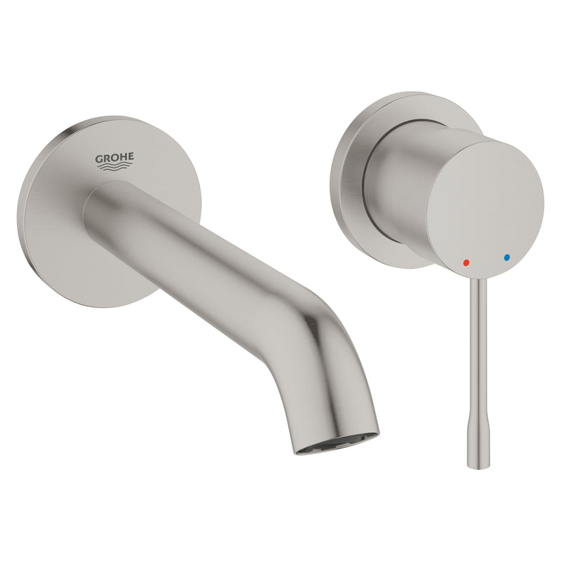 Grohe Essence Wall-Mounted 2-Hole Basin Mixer M-Size 29192DC1 in Supersteel
