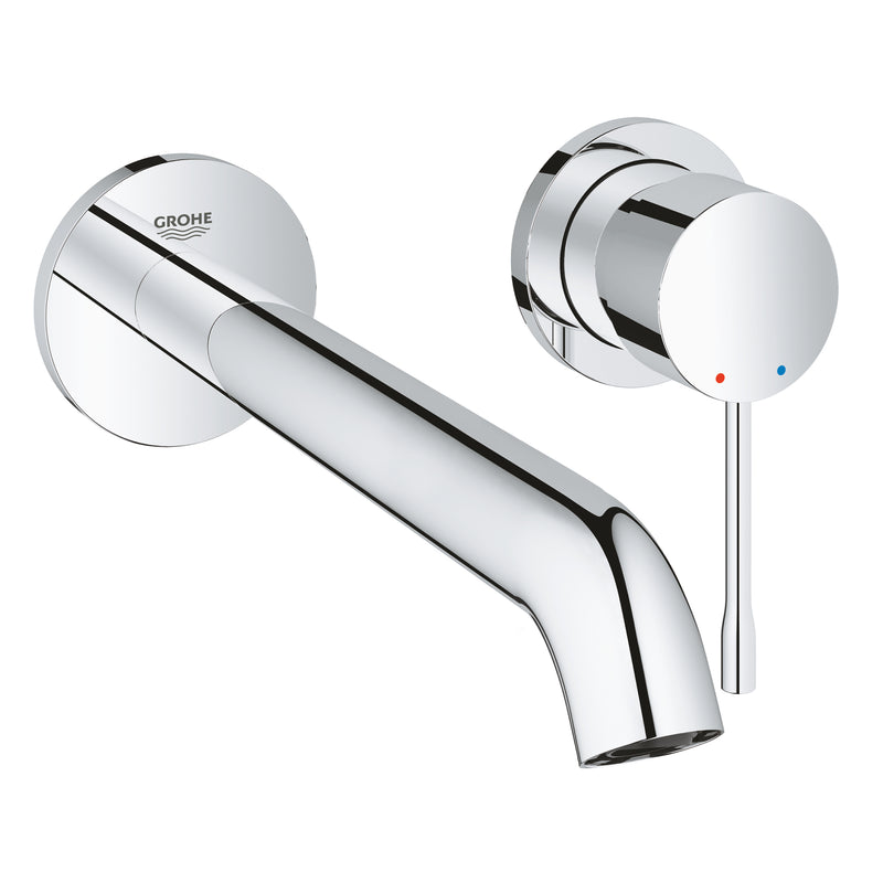Grohe Essence Wall-Mounted 2-Hole Basin Mixer L-Size 29193001 in StarLight Chrome