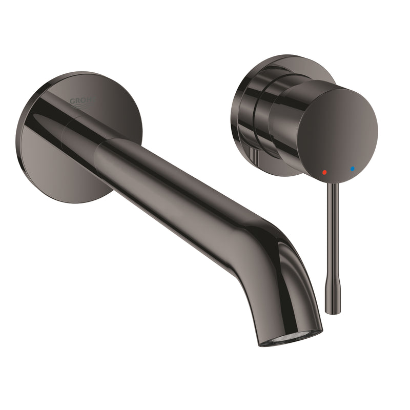 Grohe Essence Wall-Mounted 2-Hole Basin Mixer L-Size 29193A01 in Hard Graphite