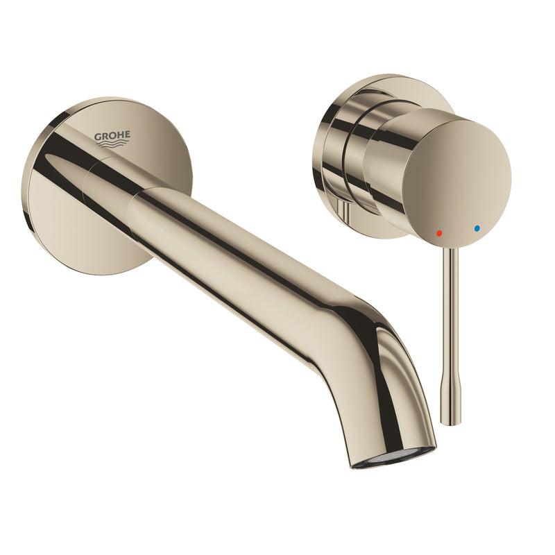 Grohe Essence Wall-Mounted 2-Hole Basin Mixer L-Size 29193BE1 in Polished Nickel