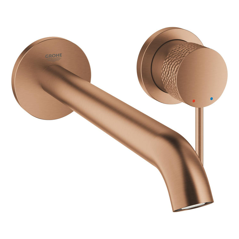 Grohe Essence Wall-Mounted 2-Hole Basin Mixer L-Size 29193DE1 in Brushed Crafted Warm Sunset