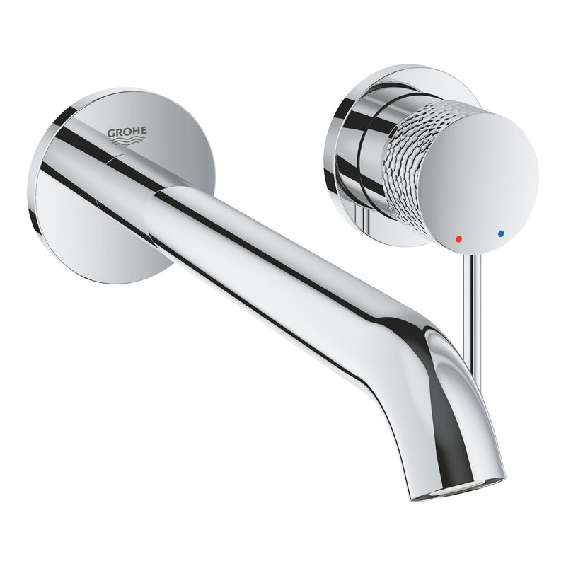 Grohe Essence Wall-Mounted 2-Hole Basin Mixer L-Size 29193PF1 in Crafted Chrome