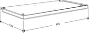 Pressalit INDIVO safety plate for wall cupboards, dimensioned drawing (mm)