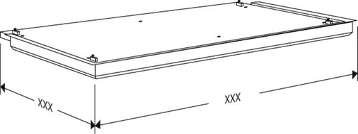Pressalit INDIVO safety plate for wall cupboards, dimensioned drawing (mm)