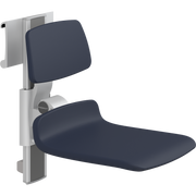 Pressalit PLUS Shower Seat 450 incl. Backrest, Manually Height & Sideways Adjustable, Dark Blue (R7454108)