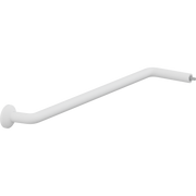 Pressalit PLUS Angled Tube Piece, 762 x 154mm, with Wall Rosette & Connecting Joint, White (RT345000)