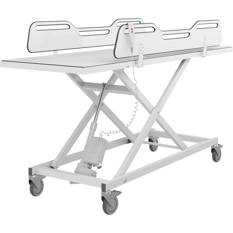 Pressalit MCT 3 change trolley, electrically height-adjustable, white