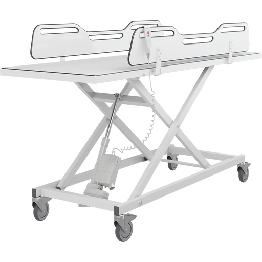 Pressalit MCT 3 change trolley, electrically height-adjustable, white