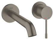 Grohe Essence wall-mounted 2-hole basin mixer M-Size in Brushed Hard Graphite